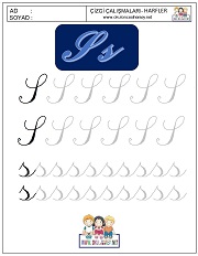 ş harfi çizgi çalışması